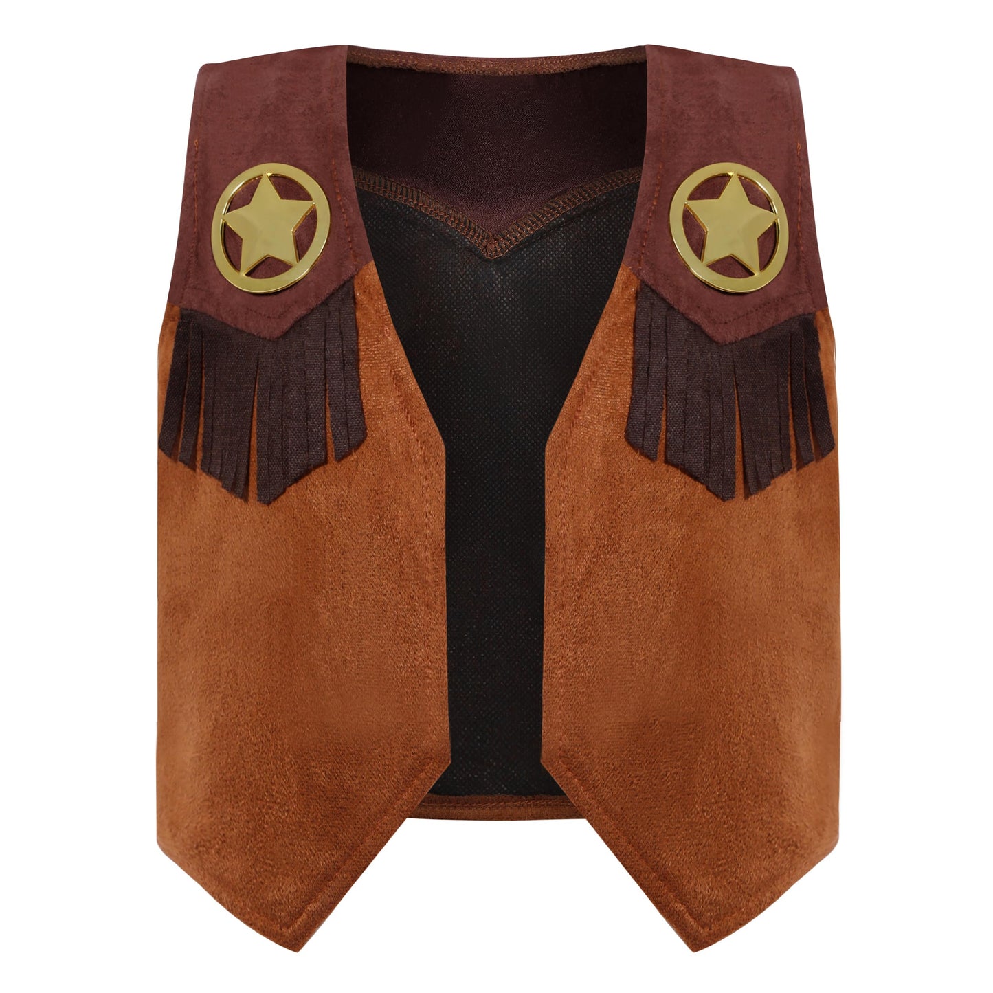 Sicypoty Kids Cowboy Costume Boys Girls Brown Western Costume Outfit For Halloween Cosplay 5-7 Years