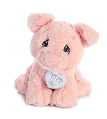 Aurora® Inspirational Precious Moments™ Bacon Piggy Stuffed Animal - Cherished Memories - Enduring Comfort - Pink 8.5 Inches