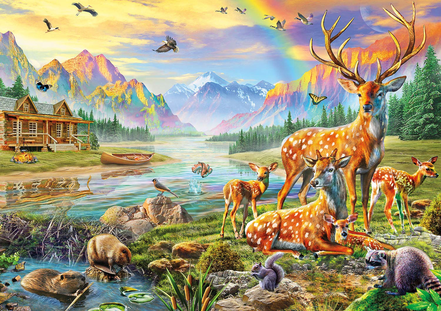 Buffalo Games - Deer Lake - 500 Piece Jigsaw Puzzle