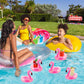 Grobro7 12Pcs Inflatable Glitter Flamingo Drink Holder Sparkling Confetti Drink Pool Floats Coasters Swimming Floating Cup Holde