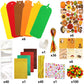 Fancy Land 36 Sets Fall Crafts for Kids Thanksgiving Foam DIY Bookmarks Ornaments Craft Kits Thanksgiving Classroom Activities F