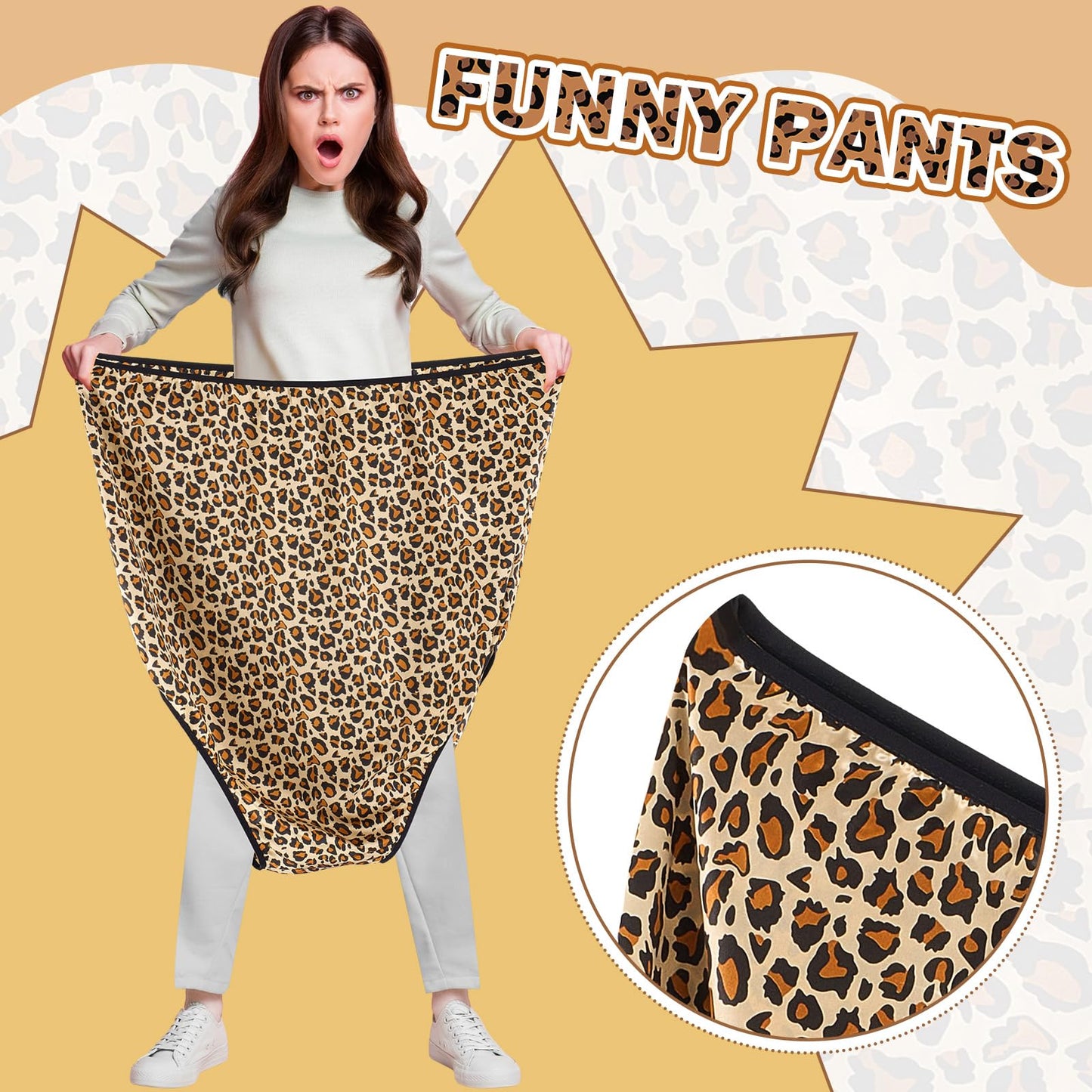 Zhanmai Funny Giant Underwear for Women - Classic Color, Polyester, Granny Panties Gag Gift, Adult Size