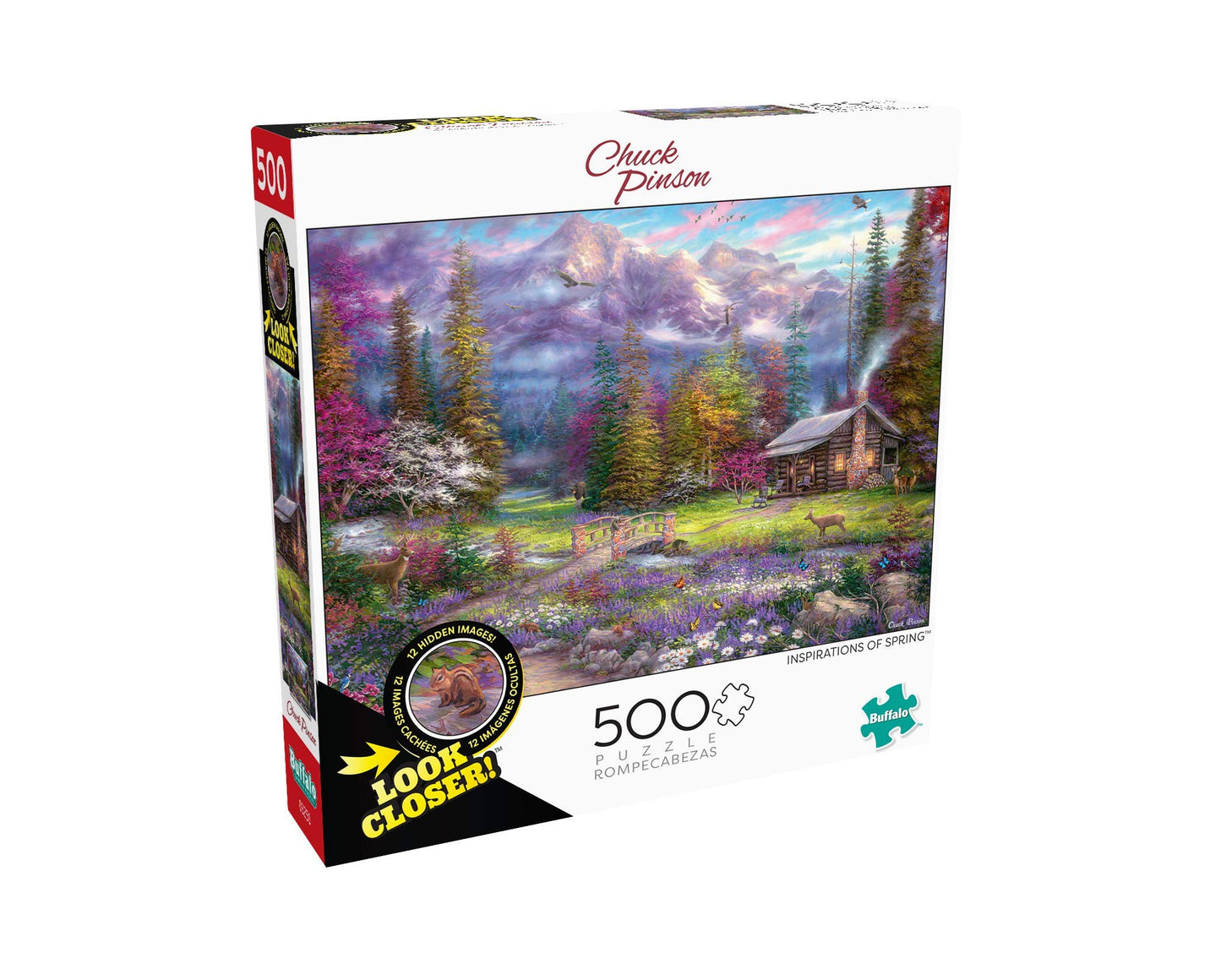 Buffalo Games 500 Piece Jigsaw Puzzle - Inspirations of Spring, Multicolor, Large Size, Challenging for Adults, Model 3252