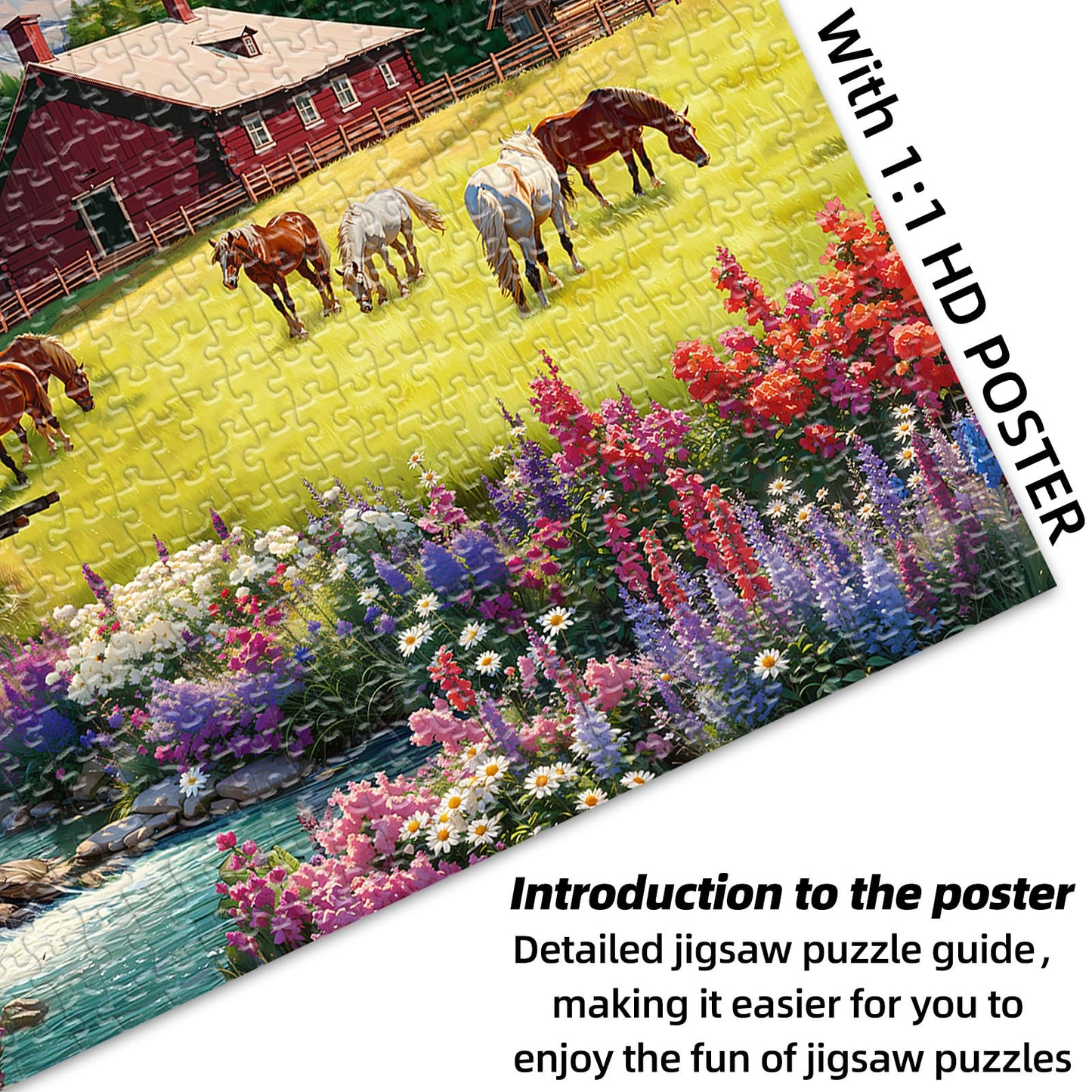 Sutinban 1000 Piece Puzzle for mature-themeds Snow Mountain Pastoral Jigsaw Puzzle 1000 Pieces Serene and Simple Lifestyle Jigsaw Puzzles Great Gift for Puzzle Lovers 27.5 ' 'X19.7 ' '