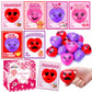 MGparty 18 Pack Valentines Heart Stress Balls with Valentine Cards Heart Squishies Toy for Kids Classroom Exchange Stress Relief