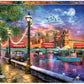 Educa - London At Sunset, Dominic Davison - 2000 Piece Jigsaw Puzzle - Puzzle Glue Included - Completed Image Measures 37.75' X 26.75' - Ages 14+ (19046)
