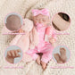 Jirachi Realistic Reborn Baby Dolls, Sleeping Baby Pink Girl Real Life Soft Cloth Body, 18 Inch Lifelike Reborn Baby With Feeding Accessories For Kids