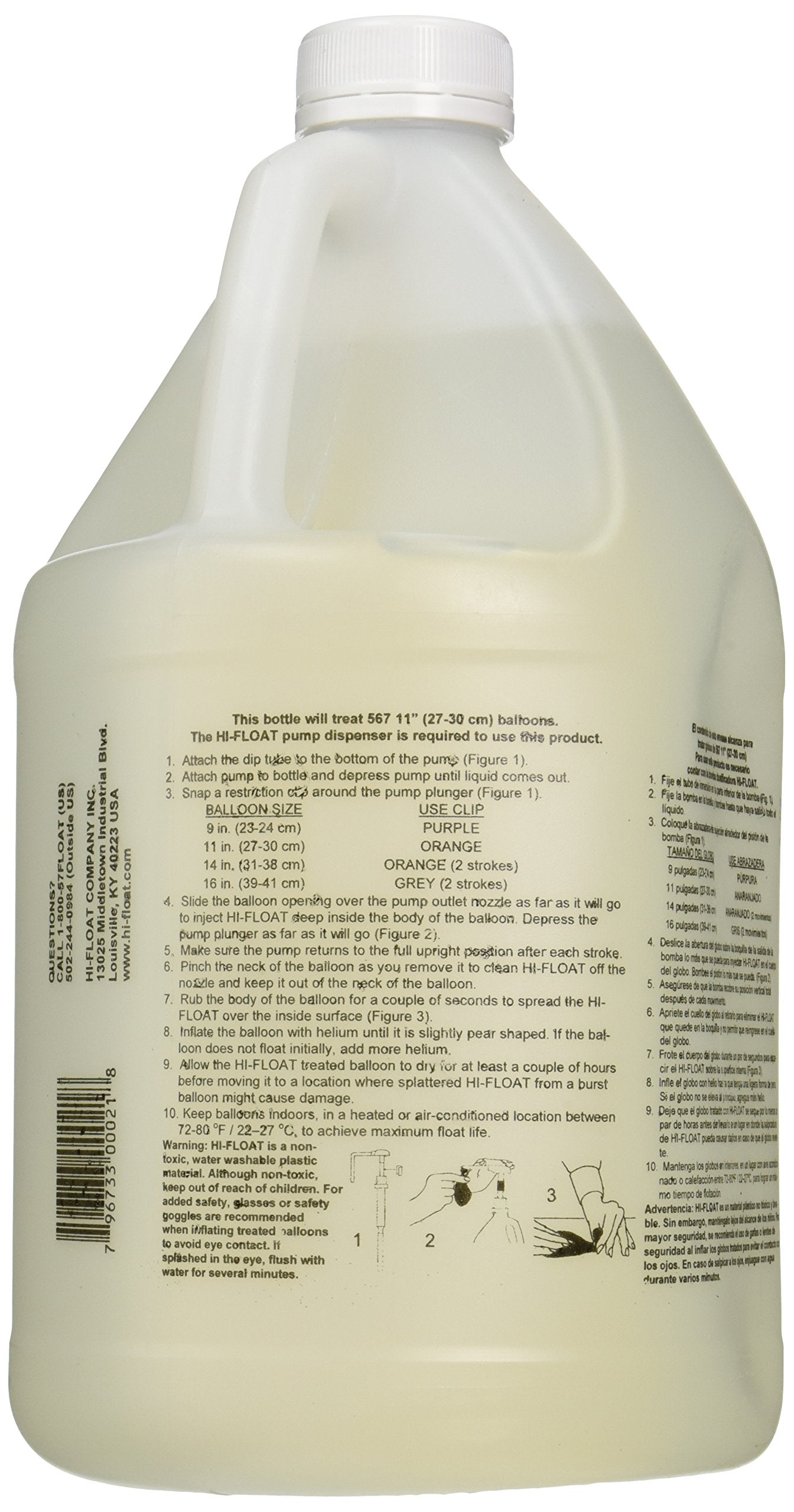 Amscan Hi-Float Ultra Balloon Treatment, 96 oz, Multicolor, Model 5615, Latex