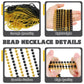 100 Pcs New Years Beads Bulk, 33'' Mardi Gras Beads Necklaces, Congrats Grad Beads Necklaces, Blackgold Parade Throw Supplies Gr