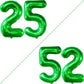 Katchon, Dark Green 25 Balloon Numbers - 40 Inch | 25Th Birthday Balloons, Green 25Th Birthday Decorations For Women | 25 Balloon Numbers Green | 25 Years Balloons, 25Th Birthday Decorations For Men