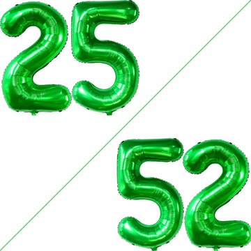 Katchon, Dark Green 25 Balloon Numbers - 40 Inch | 25Th Birthday Balloons, Green 25Th Birthday Decorations For Women | 25 Balloon Numbers Green | 25 Years Balloons, 25Th Birthday Decorations For Men