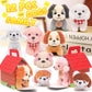 Hapgfs 12 Pcs Mini Plush Puppy Set, Dog Party Favors With Keychain Gift Toys With Carton Dog House, Kids Baby Show Birthday Chri