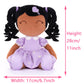 Gloveleya Baby Doll Gifts Plush Curly Girl Toys With Love 16' Purple Tanned Skin