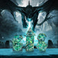 Oricraft Green Magic Dice Dnd Dice Set Dungeons And Dragons Polyhedral Role Playing Gaming Dices Green Underwater World D20 Dice