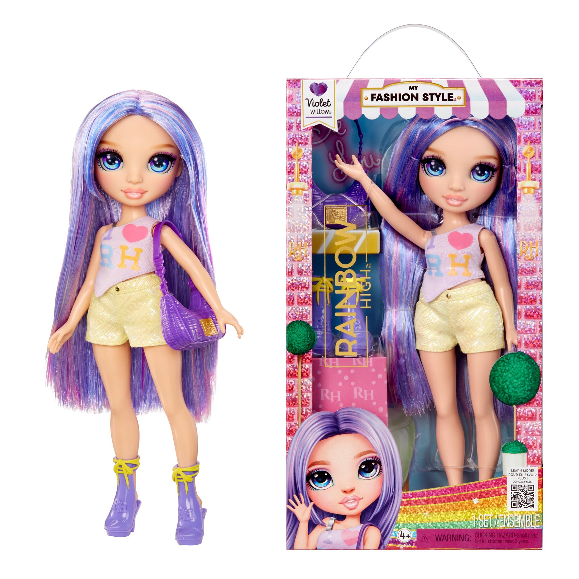 Rainbow High My Fashion Style Violet, Purple 11 Fashion Doll with Statement Outfit, Stylish Handbag, Great Toy Gift for Girls Ki