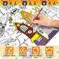 Halloween Giant Coloring Poster With 24 Pcs Paint Pens, 31.5 X 39.37 Inch Jumbo Coloring Poster With Pumpkin, Huge Coloring Pape