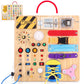 23 In 1 Busy Board Montessori Toys For 1-3 Year Old Wooden Learning Educational Toys For Toddlers With 15 Switches, 26 Led Light