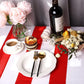 Elcoho 2 Pack Red And White Stripes Tablecloth Plastic Stripe Table Cover Carnival Circus Tablecloths For Carnival Circus Themed Party Decorations Movie Night Birthday Party Supplies
