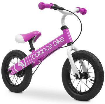 Balance Bike, 12'' Metal Toddler Training Bicycle, Pink
