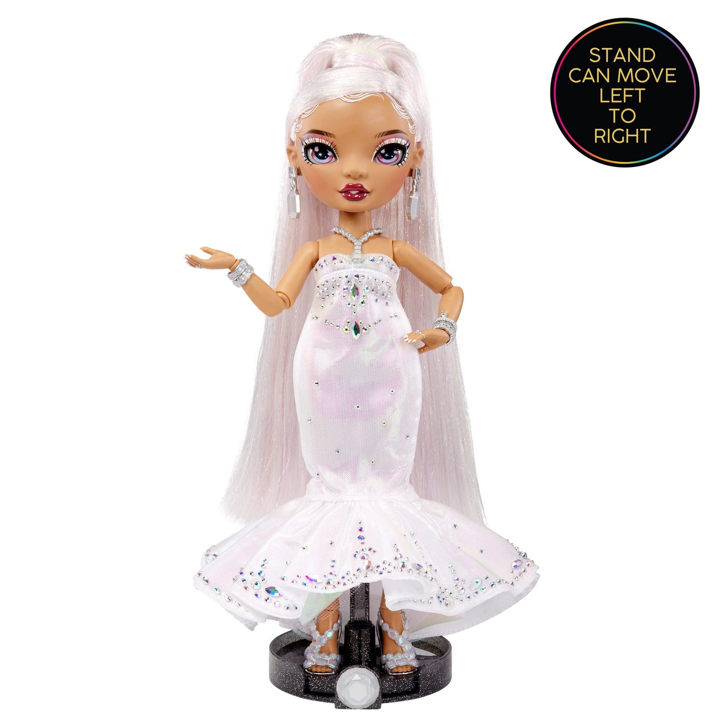 2022 Holiday Edition Roxie Rainbow High Doll With Multicolor Hair And Iridescent Gown - Great Gift