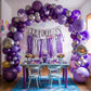 Purple Silver Balloon Arch Kit, Metallic Purple Silver Butterfly Balloons With Butterfly Stickers For Kids Butterfly Party Decorations Birthday Balloons Baby Shower Engagement Party Supplies