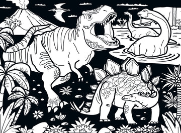 Masterpieces 60 Piece Jigsaw Puzzle For Kids - Dinosaur Velvet Coloring - 14''X19''