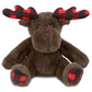Dollibu Plaid Brown Moose Stuffed Animal - Soft Huggable Plaid Brown Moose Stuffed Toy, Adorable Playtime Wildlife Plush Toy, Cute Cuddle Gifts, Super Soft Plush Doll Animal Toy For Kids - 10 Inches