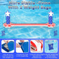 Gardentime Inflatable Volleyball Net and Basketball Hoops Pool Floating Toys Swimming Water Games for mature-themeds and Kids 8-12 Teens Volleyball Court (122 x25 x40 ) American Flag Summer Floaties