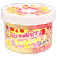 Strawberry Banana (8 Fl/Oz) - Scented Cloud Textured Slime - Handmade In Usa - Dope Slimes - Pink/Yellow