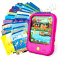 Qiaojoy Kids Learning Tablet Educational Learning Pad For Toddlers 2-5 To Learn Alphabets, Numbers, Foods, Time, Music, Vehicles