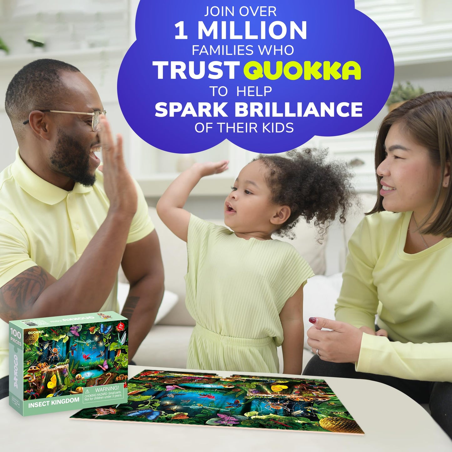 Quokka 100 Piece Puzzles For Kids Ages 4-6 – Floor Kids Puzzles Ages 6-8 Year Old – Toy For Learning Forest Bugs For 8-10 Yo – Jigsaw Toddler Game For Boy And Girl Ages 3-5