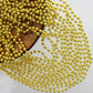 GiftExpress 33'' 7mm Metallic Gold Beaded Necklaces, Bulk Mardi Gras Party Beads Necklaces, Holiday Beaded Costume Necklace for