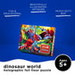 Crocodile Creek 100-Piece Jigsaw Puzzle For Kids Ages 5 And Up - Fun And Educational Table Or Floor Holographic Foil Puzzle - Heavy-Duty Box For Storage - Dinosaur World - 24' X 18' Finished