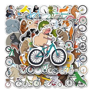 Animals Stickers For Kids, Cute Funny Bike Animals Sticker Vinyl Waterproof Decals For Laptop Water Bottle Skateboard Bumper Com