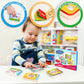 Torlam Toddler Learning Books: My First Library Flipbook - Fruit & Vegetable, Animal, Color And Shape Toys, Mini Board Books Set - 4 Pcs