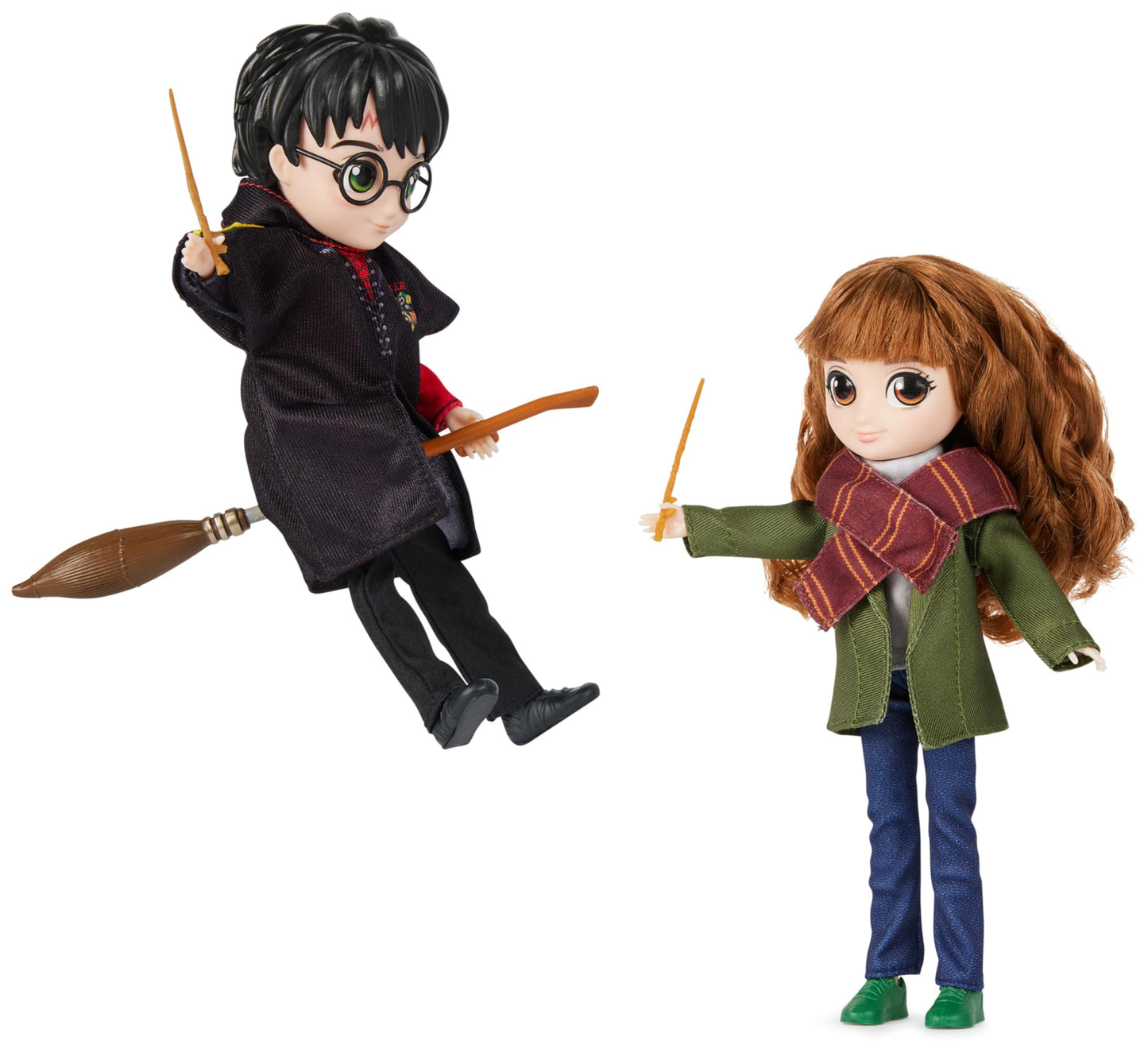 Wizarding World Harry Potter, 8-Inch Harry Potter & Hermione Granger Dolls & Accessories Gift Set, Over 20 Pieces, Kids Toys For Ages 6 And Up