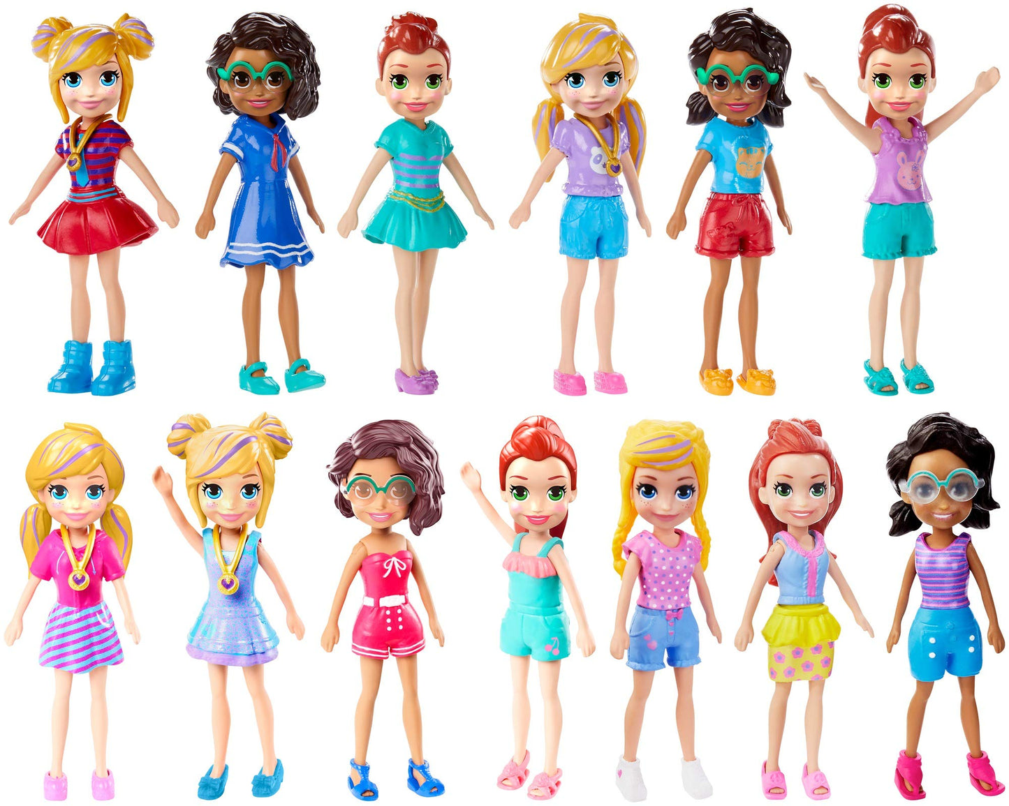 Polly Pocket Doll With Trendy Outfit 2018 Edition Measures Approx. 3.5 Tall (1 Doll)-New