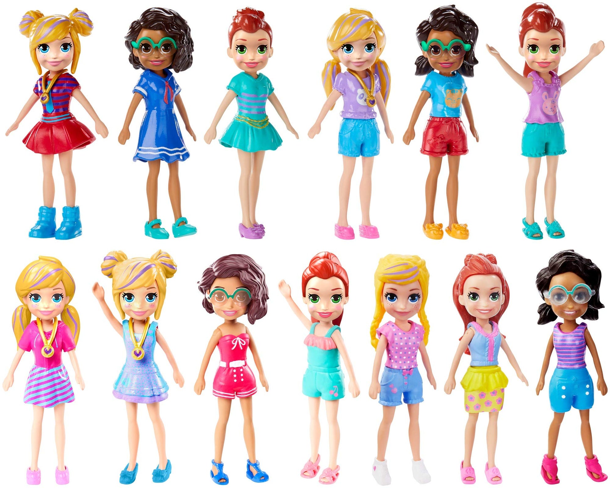Polly Pocket Doll With Trendy Outfit 2018 Edition Measures Approx. 3.5 Tall (1 Doll)-New