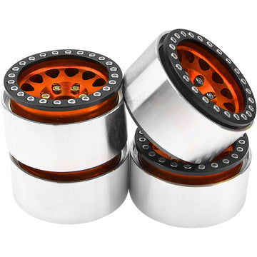 4Pack Vgoohobby Alloy 1.9'' RC Beadlock Wheels Rims 12-Spoke Thickness 30mm Compatible with Axial SCX10 D90 Traxxas TRX4 RedCat