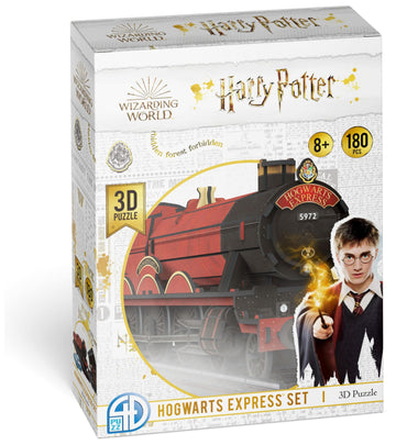 4D Build 3D Puzzle - Harry Potter Hogwarts Express, 181 Pieces, Cardboard, 29.5" x 6.7" x 5.7", Ages 14+