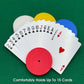 4 Piece Round Card Holders In Red, White, Yellow & Blue, Multi