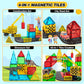 Magnetic Tiles Road Building Blocks - Magnet Crane Car Set For Kids Ages 3-5 4-8 5-7 Preschool City Construction Kids Games Dino