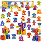 Birthday Toy Gifts for 3 4 5 6 8 Years Old Toddler Boys Girls 26 Alphabet Robots ABC Letters Educational Learning Toys for Kids Alphabots Deformation STEM Fine Motor Skill Gifts for Preschool Age 3+