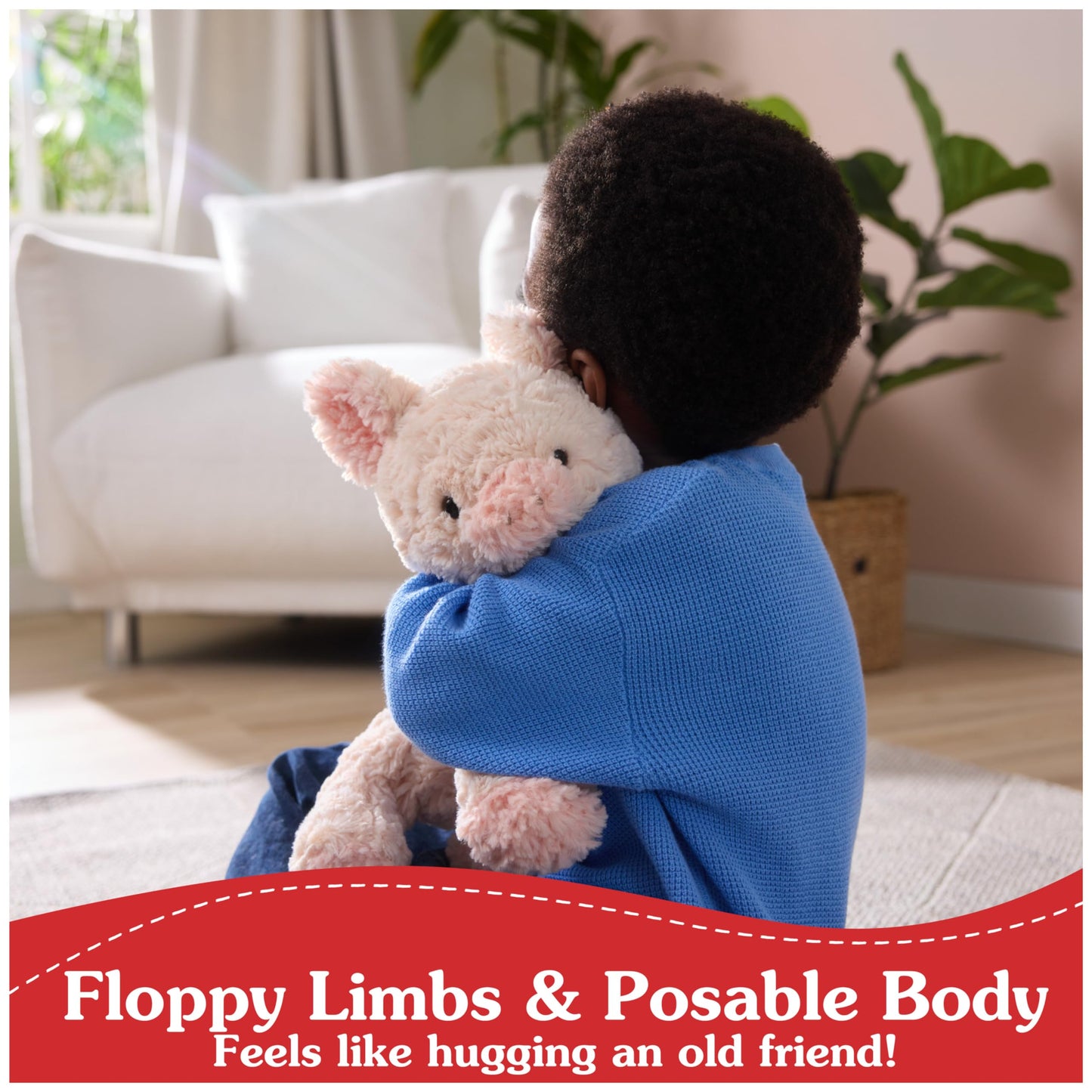GUND Cozys Pig Plush Stuffed Animal, 10” Pink Polyester Toy for Ages 1 and Up, Model 6070690