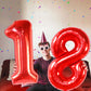 Katchon, Huge Red 18 Balloons Numbers - 40 Inch | Balloons 18 Year Birthday | 18Th Birthday Decorations For Boys | Red 18Th Birthday Balloons | 18 Balloon Numbers, 18Th Birthday Decorations For Girls