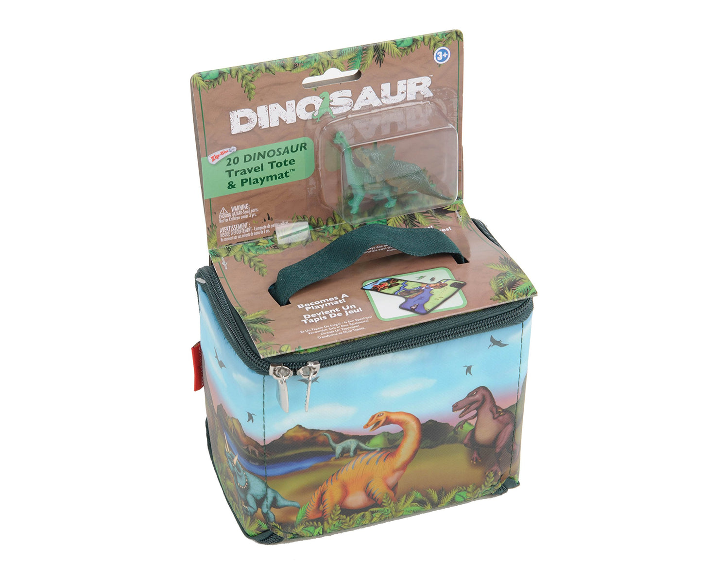 Neat-Oh ZipBin 20 Dinosaur Tote - Model A2080XX, Fun Dino Design, Perfect for Kids' Storage and Playtime