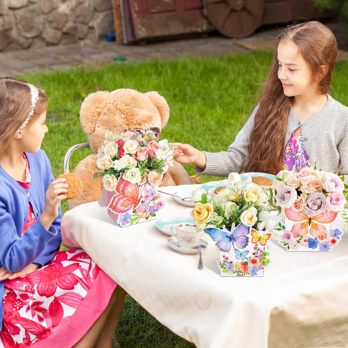 Fuutreo 6 Pcs Butterfly Centerpieces For Baby Shower Birthday Tea Party Favors Decor, Butterfly Decorations For Tables, Butterfl