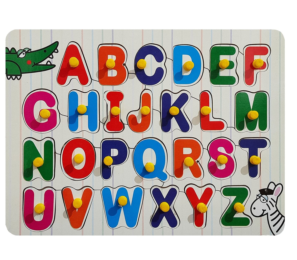 Vyonald Trading Wooden Educational Colorful Puzzle Game for Kids (Alphabets)