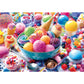 Ice Cream Sweets 1000 Piece Jigsaw Puzzle for mature-themeds Vibrant Summer Dessert mature-themed Jigsaw Puzzles Cool Unique Letters on Back Fun Family Challenging Puzzle Gifts for mature-themeds Senior (27.6 x19.7 )