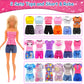 Barwa 9 Sets Doll Clothes Hooded Sports Suit Casual Outfits Tops And Pants Doll Pajamas For 11.5 Inch Girls Doll